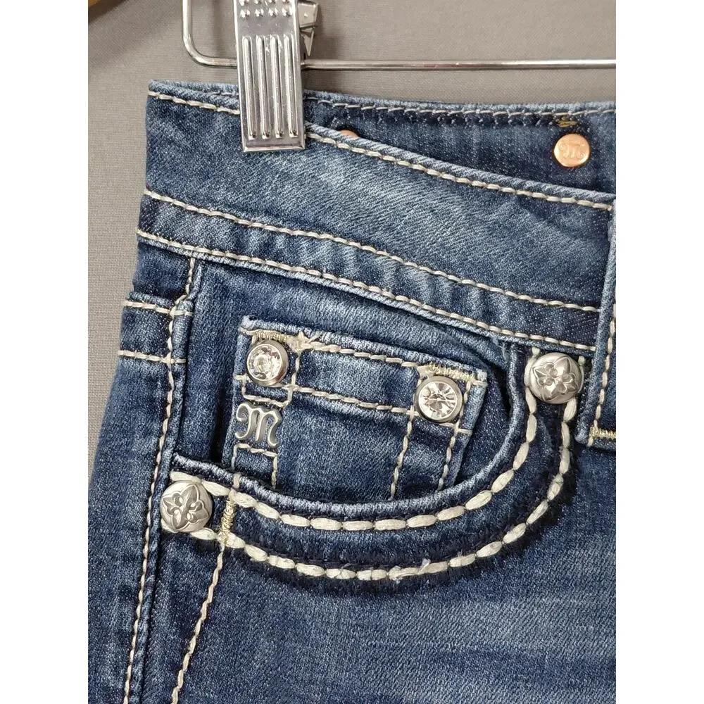 Miss Me Signature Boot Blue Stretch Jeans Women Size 26